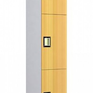 ตู้ล็อคเกอร์ไม้ 3 ช่อง WLK-13A ขนาด 30x45x185 ซม.
