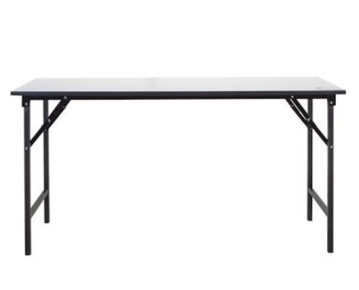 โต๊ะพับขาพ่นสี ท๊อปเมลามีนสีขาว ขนาด 50*120*75 ซม.