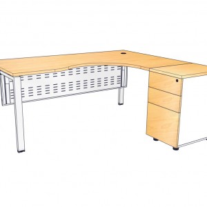 โต๊ะทำงาน R-MX181686M ขนาด 180*162*75 ซม.