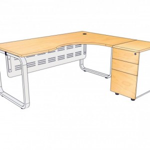 โต๊ะทำงาน MEGA R-MG181686M โต๊ะขนาด 180*162*75 ซม.