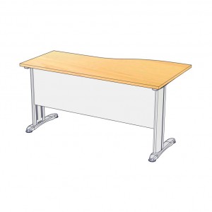 โต๊ะทำงาน W-MRL15860W ขนาด150x(80*60)x75 ซม