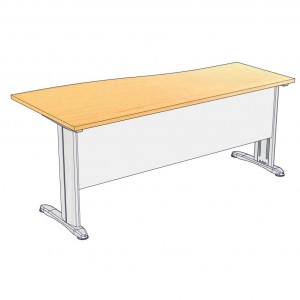 โต๊ะทำงาน W-MRR18680W ขนาด180x(60*80)x75 ซม