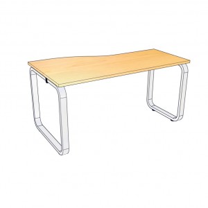 W-MGR15680X โต๊ะทำงานโล่ง  MEGA ขนาด 150*(60*80)75 ซม
