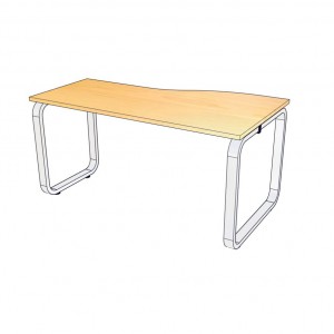W-MGL15860X โต๊ะทำงานโล่ง  MEGA ขนาด 150*(80*60)75 ซม