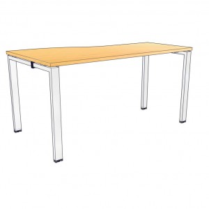 W-MXR15680X โต๊ะทำงาน ขนาด 150*(60*80)*75 ซม.
