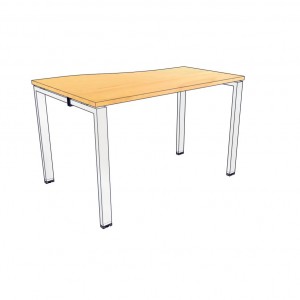 W-MXR12680X โต๊ะทำงาน ขนาด 120*(60*80)*75 ซม.