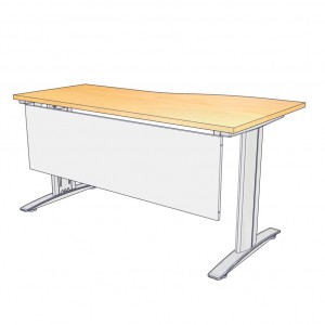 โต๊ะทำงาน W-MPL15860W ขนาด150x(80*60)x75 ซม.