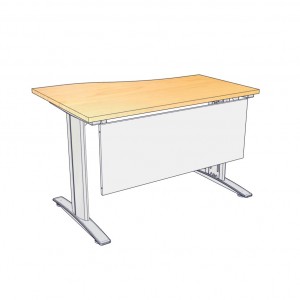โต๊ะทำงาน รุ่น W-MPR12680W ขนาด120x(60*80)x75 ซม.