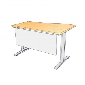โต๊ะทำงาน W-MPL12860W ขนาด120x(80*60)x75 ซม.