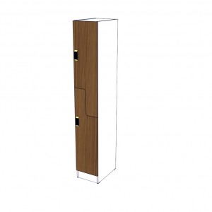 ตู้ล็อกเกอร์ไม้ 2 ประตูตัวZ ล็อคเกอร์คีย์การ์ด WLK-12Z-RFID 30x45x185 ซม