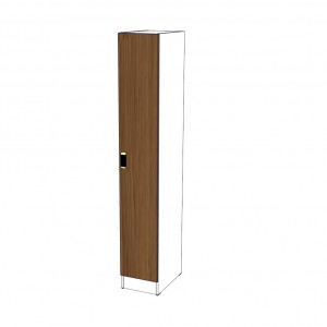 ตู้ล็อกเกอร์ไม้ 1 ประตู ล็อคเกอร์คีย์การ์ด WLK-11A-RFID 30x45x185 ซม.